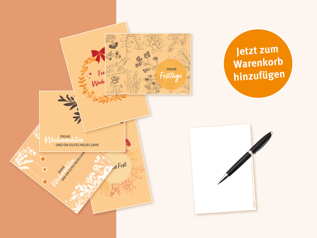 Weihnachtskarten-Set kostenlos