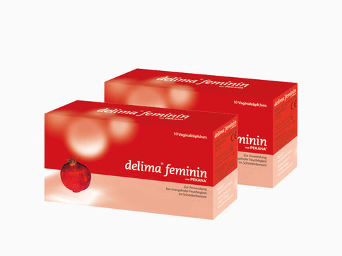 2 Packungen delima feminin Vaginalzäpfchen